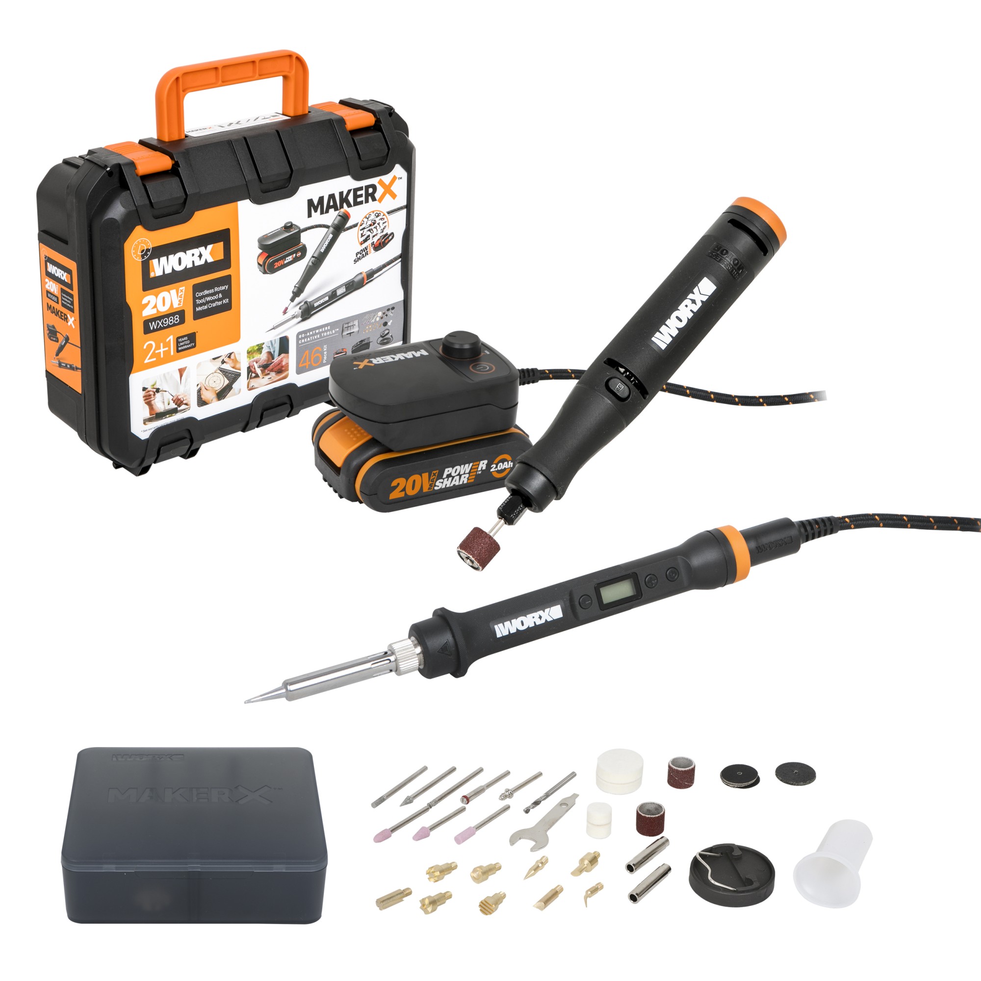 Worx DIY Worx WX988 Herramienta rotatoria y Soldador Maker X